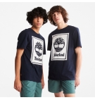 T-shirt Homme Timberland SS Stack Logo Tee - Coupe droite