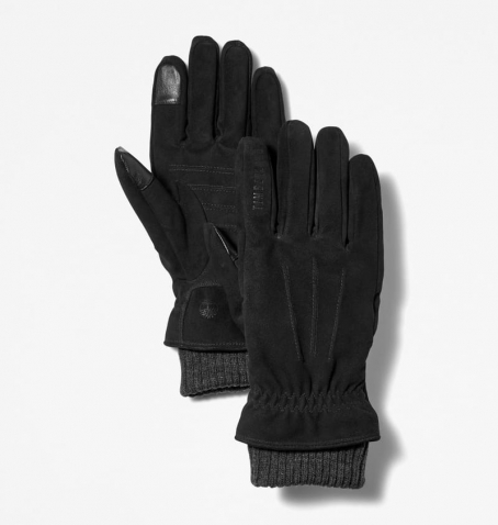 Gants Timberland Homme Leather With Rib Knit Cuff