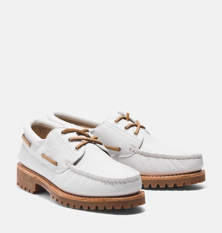 Chaussures Homme Timberland Authentic Handsewn Boat Shoe - Blanc