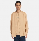 Chemise Homme Timberland LS Mill River Linen Korean Collar - Coupe Slim
