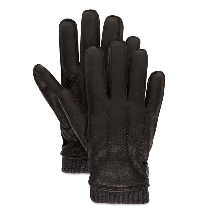 Gants Homme Timberland Deerskin With Knit Ribbed 