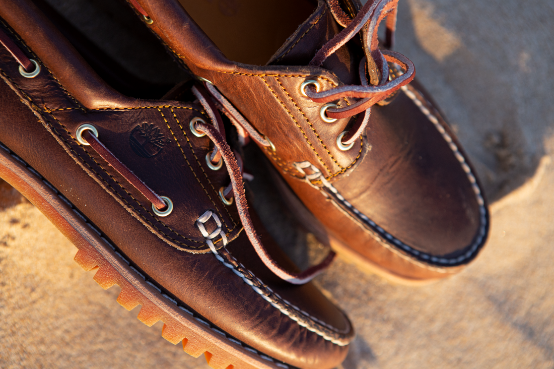 Chaussures bateau héritage crantée marron homme Timberland